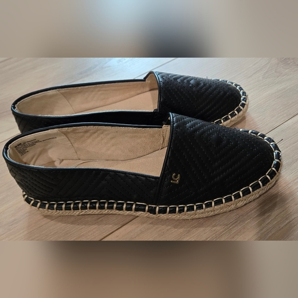 Liz Claiborne LC Marta Black Quilted Slip-On Loafers NWOB - Picture 2 of 7